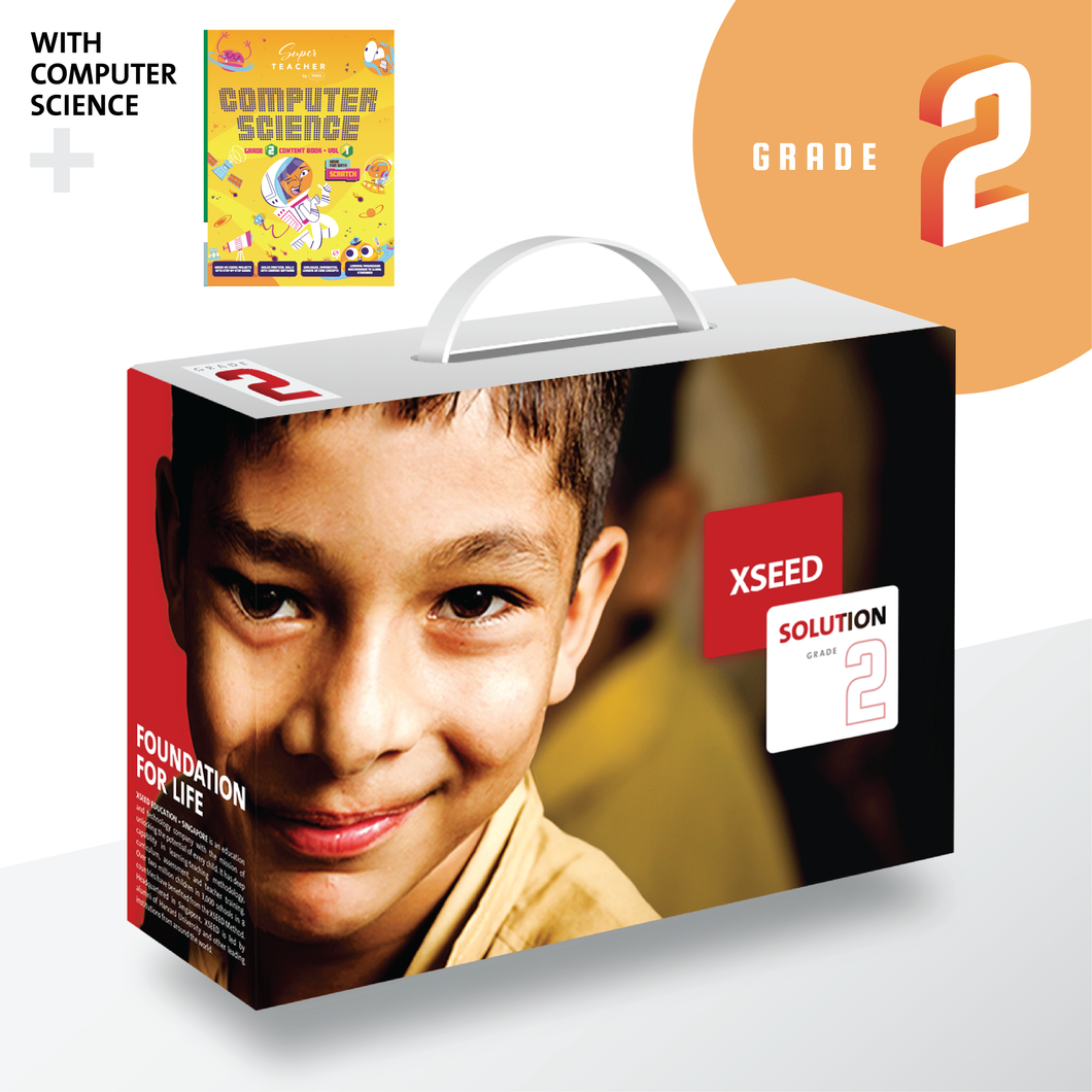 Grade 2 Book Set with Computer Science, XSEED Learnometer, XSEED Parent App