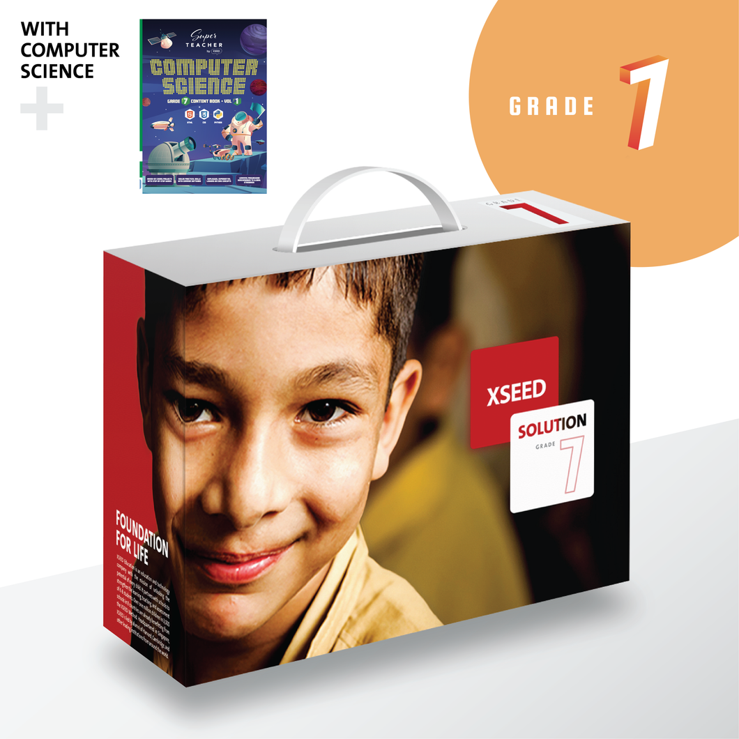 Grade 7 Book Set with Computer Science, XSEED Learnometer, XSEED Parent App